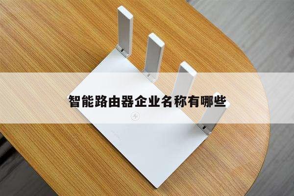 智能路由器企业名称有哪些