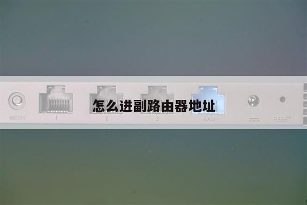 怎么进副路由器地址