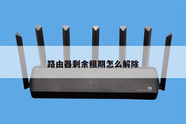 路由器剩余租期怎么解除